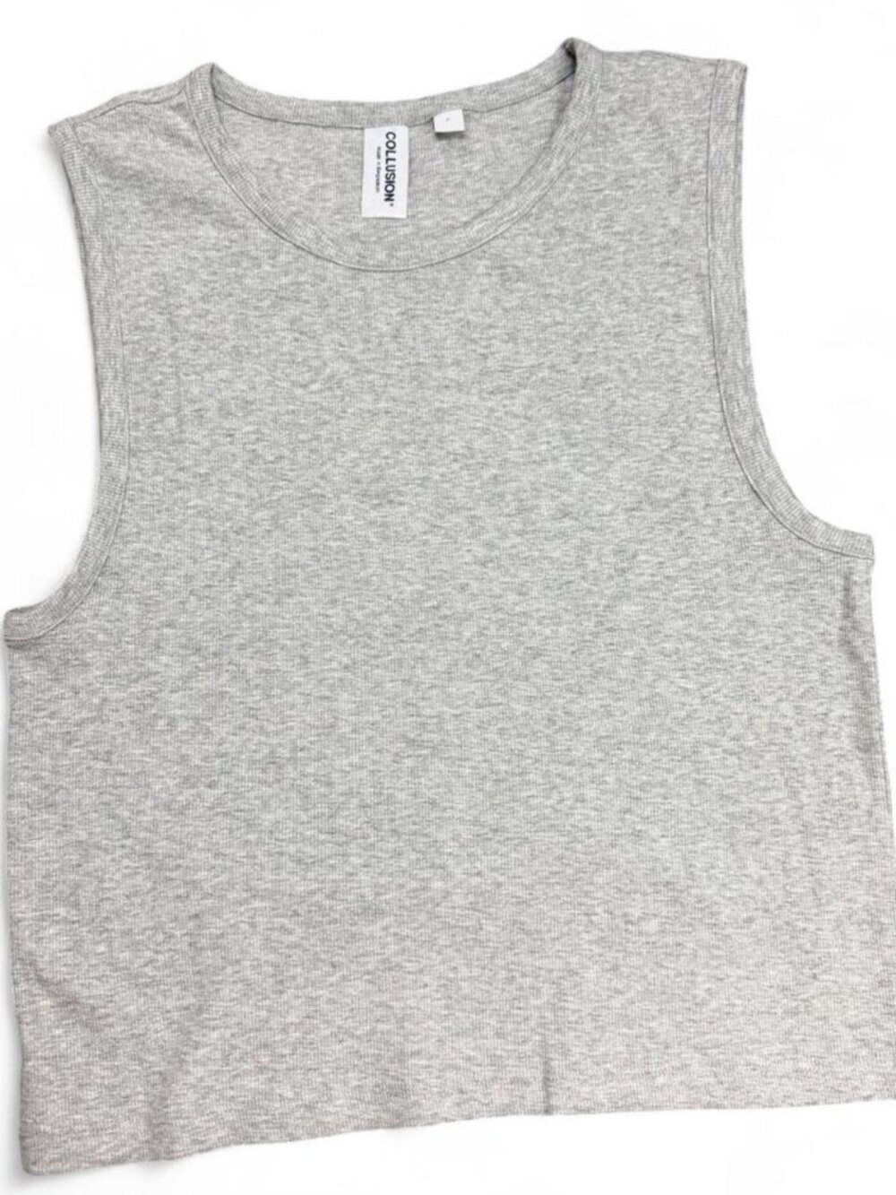 Collusion Gray Runner Tank Top | Women's Large | Activewear Gym Y2K Sporty